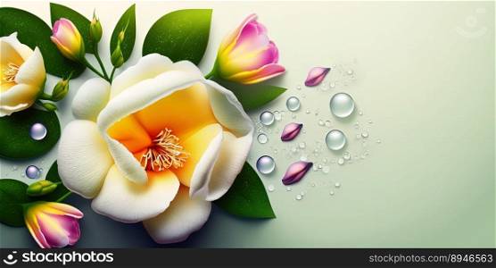 Realistic Nature Illustration of Alamanda Flower Blossom