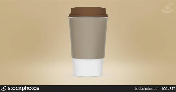 Realistic of paper Coffee Cups. Collection 3d rendering Coffee Cup Mock up.