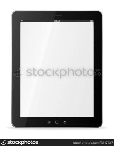 Realistic Tablet PC Computer with Blank Screen. Isolated of White Background. Easy Editable EPS 8 Vector Illustration.