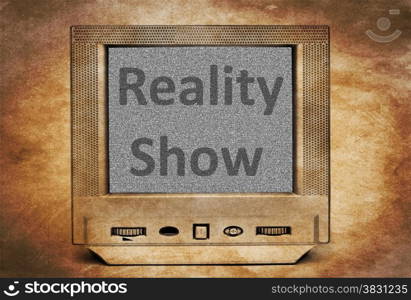 Reality show sign on TV