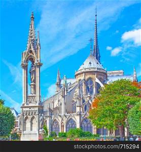 Rear of the Notre Dame de Paris, France