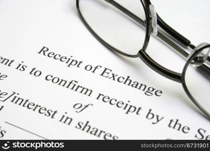 Receipt of exchange