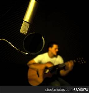 Recording A Guitar Player In The Studio