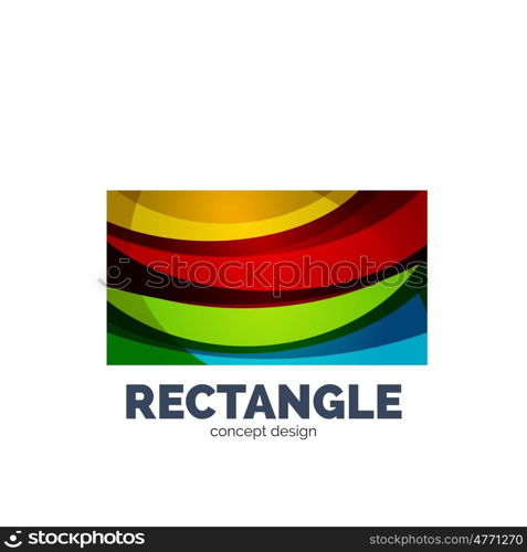 rectangle logo, abstract template