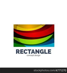 rectangle logo, abstract template