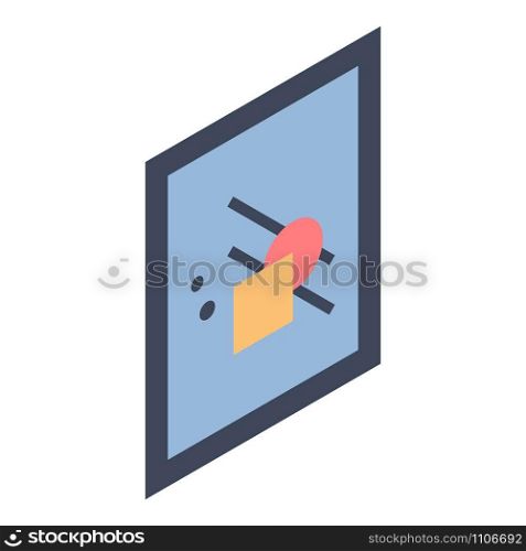 Rectangular wall picture icon. Isometric of rectangular wall picture vector icon for web design isolated on white background. Rectangular wall picture icon, isometric style