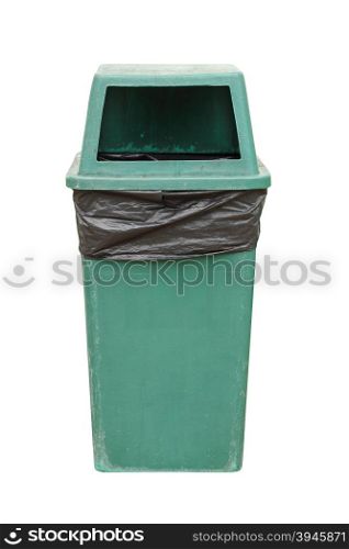 recycle bin on white background (with clipping path)