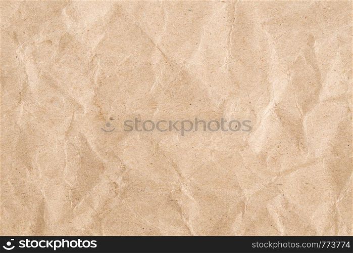 Recycle brown paper crumpled texture,Old paper surface for background