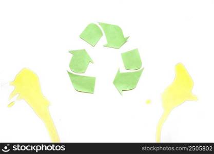recycle logo with oil sports