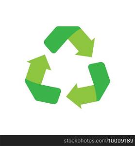 recycle symbol icon isolated vector. 