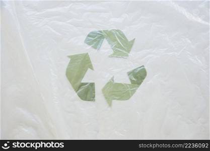 recycle symbol with oilcloth
