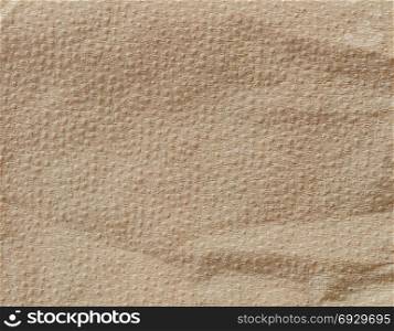 Recycled brown tissue paper texture background