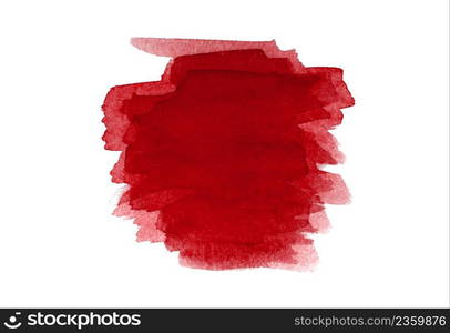 Red abstract background in watercolor