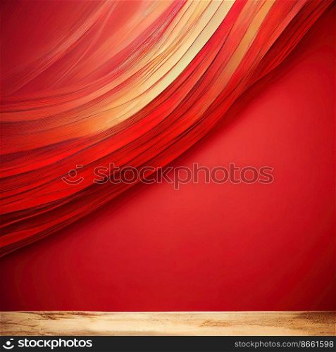 Red abstract background with empty space 3d illustrated