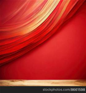 Red abstract background with empty space 3d illustrated