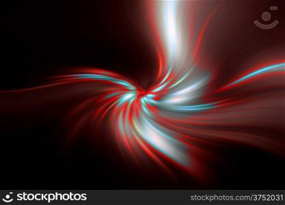 red abstract explosion on a black background