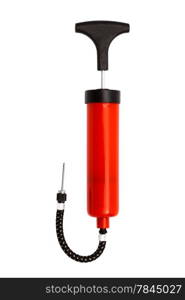 red air pump on a white background