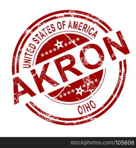 Red Akron with white background, 3D rendering