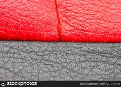 red and black natural leather, can be used as background