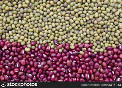 Red and green bean background