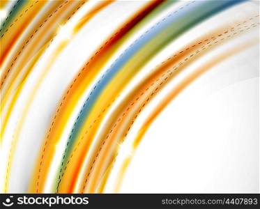 Red and orange color lines in swirl circle background