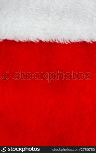 Red and white fur. Part of Santa&rsquo; s clothing.
