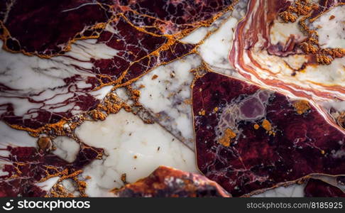 Red and white marble with golden veins background. Generative AI.. Red and white marble with golden veins background. Generative AI