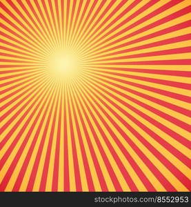 Red and Yellow grunge sunburst vintage background with space