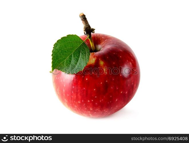 Red apple isolated on white background. Concept - healthy fruits from your garden.
