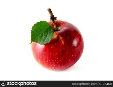 Red apple isolated on white background. Concept - healthy fruits from your garden.
