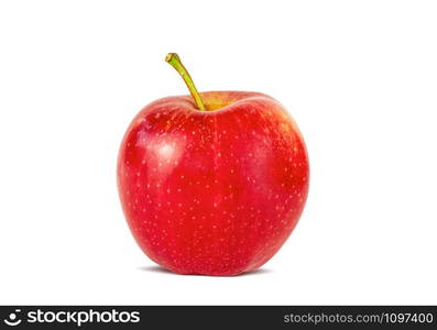 Red apple isolated on white background with clipping Path.