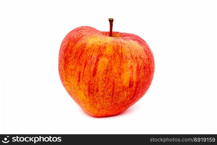 Red apple on white background