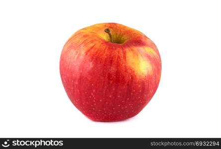 Red apple on white background