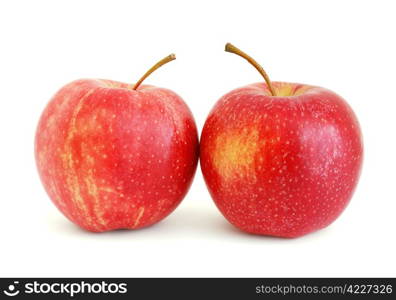 Red apples isolated on white background. Red apples