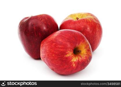 red apples pile isolated on white