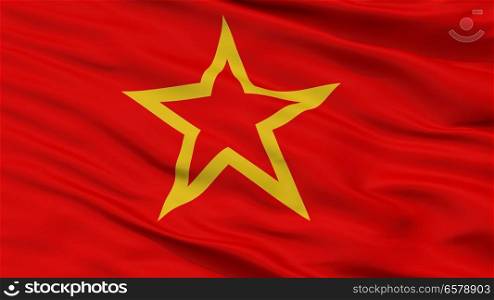 Red Army Flag, Closeup View. Red Army Flag Closeup