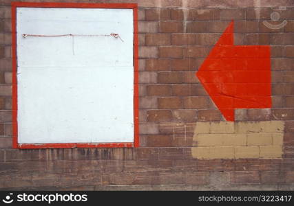 Red Arrow and Blank Sign