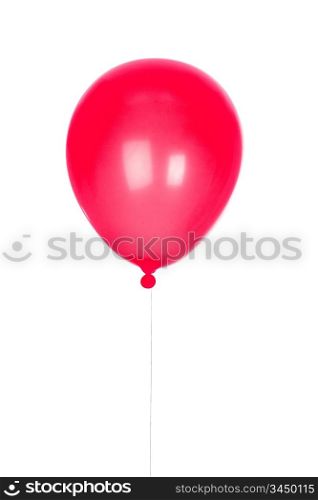 Red Balloon inflated isolated on white background