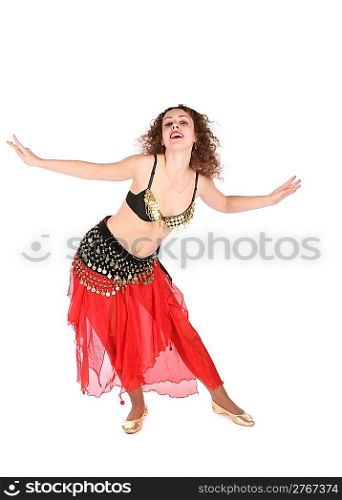 red belly dance woman