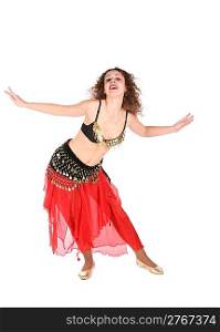 red belly dance woman