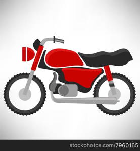 Red Bike Silhouette Isolated on White Background. Red Bike Silhouette