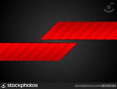 Red black geometric abstract corporate background