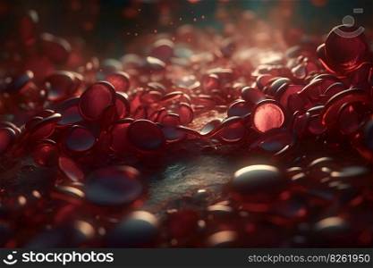 red blood cells erythrocytes. Neural network AI generated art. red blood cells erythrocytes. Neural network AI generated