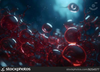 red blood cells erythrocytes. Neural network AI generated art. red blood cells erythrocytes. Neural network AI generated