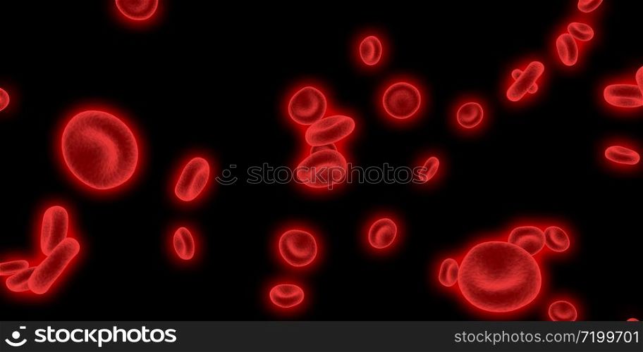 Red Blood Cells Isolated on Clear Background. Red Blood Cells