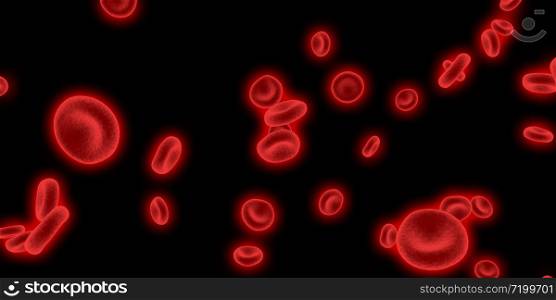 Red Blood Cells Isolated on Clear Background. Red Blood Cells