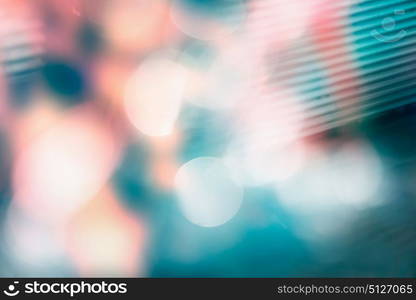 Red blue turquoise city urban bokeh background