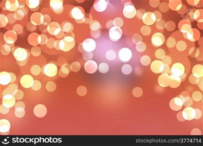 Red bokeh blurred abstract light festive background