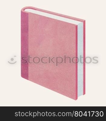 Red book isolated on white background.