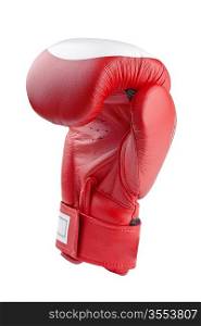red boxing glove isolated on white background